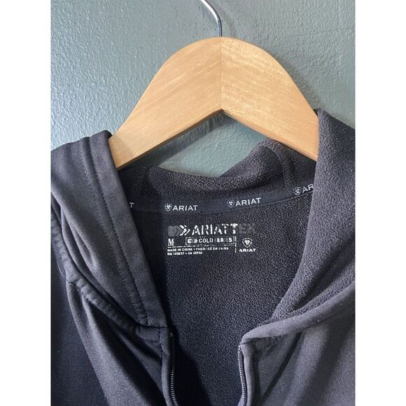 Ariat Cold Series Womens Black Full Zip Hooded Sweatshirt Size Medium - Picture 3 of 3